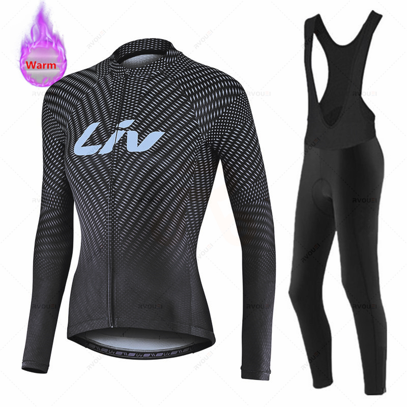 Liv 여성 겨울 Bicicleta 세트 야외 열 양털 - Cycling Gear Brands 리뷰 및 가격